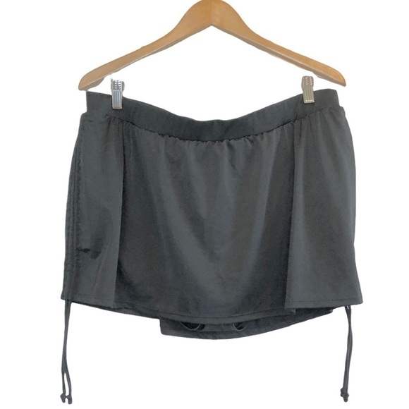 ๐ 6/$60, Swim By Cacique, Black Swim Suit Skirt Bottom, Ruching, Size 20 - Picture 2 of 5